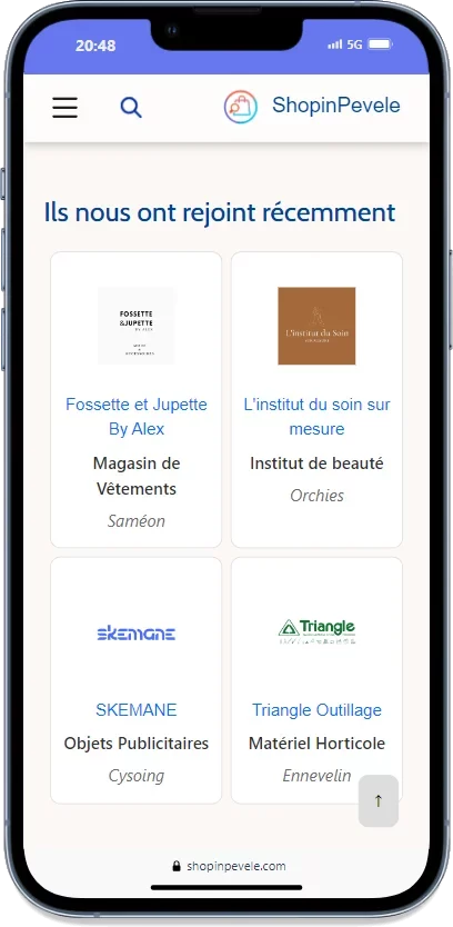 capture d'écran de l'application de référencement local d'éole digital