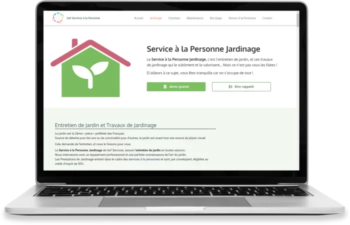 capture d'écran d'un site internet réalisé par l'Agence Web Saint-Amand