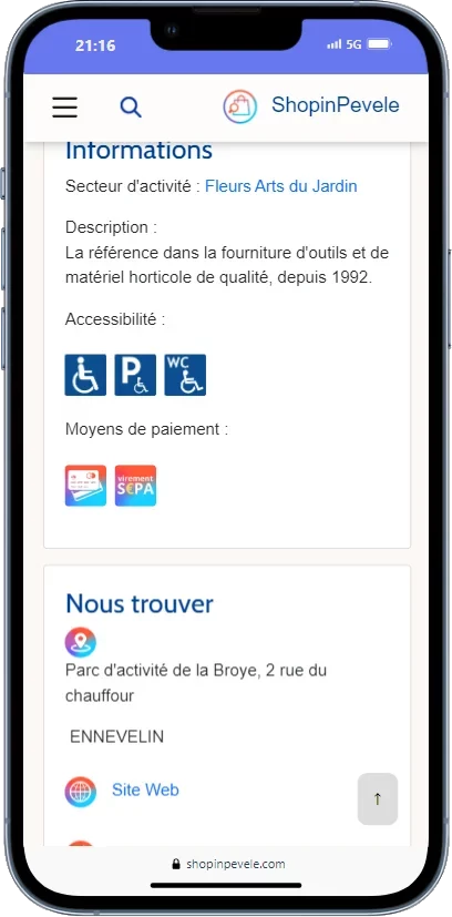 capture d'écran de l'application de référencement local d'éole digital gratuite