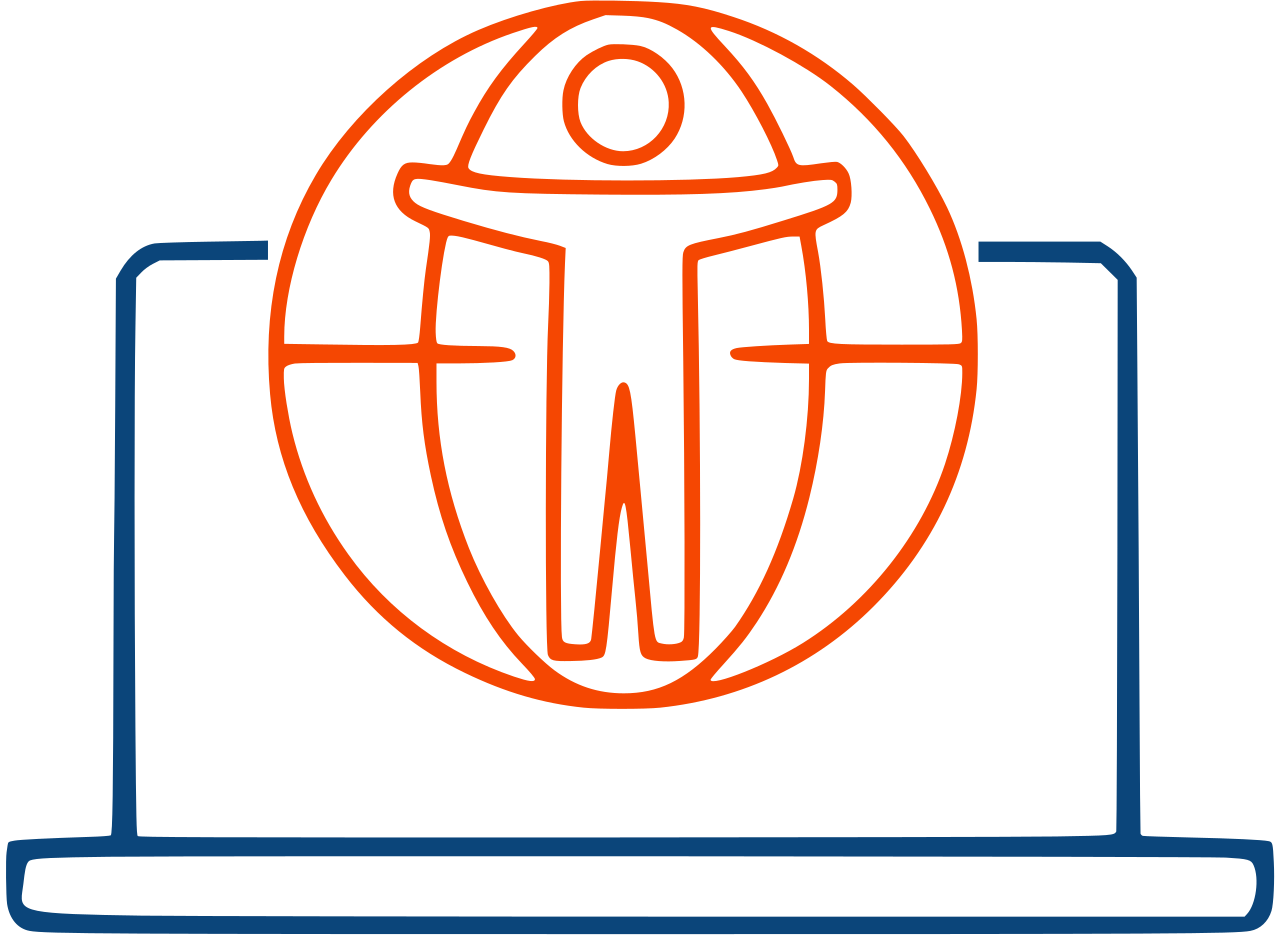 pictogramme d'un PC surmonté d'un globe terrestre